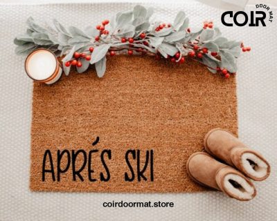 Apres Ski Doormat Welcome Mat Front Door Mat Funny Doormat Under 50 Winter Decor Winter Doormat Cabin Doormat Personalized Gift Housewarming