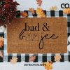 Bad and Boojee, Halloween Doormat, Fall Doormat, Fall Decor, Funny Doormat, Gifts for her, Ghost, Boujee, Under 50, Entryway, Welcome Mat