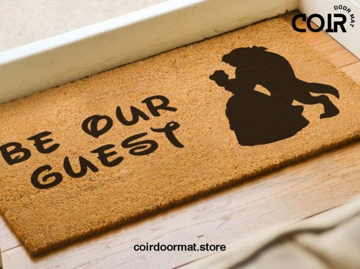 Belle And Beast - Be Our Guest Disney Doormat - Beauty And The Beast - Disney Welcome Mat - Disney Home Decor Beauty And The Beast Door Mat