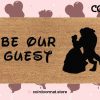 Belle And Beast - Be Our Guest Disney Doormat - Beauty And The Beast - Disney Welcome Mat - Disney Home Decor Beauty And The Beast Door Mat