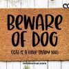 Beware Of Dog Doormat Rug, Funny Doormat, Custom Door Mat, Personalized Doormat, Housewarming Gift, Funny Gift, Dog Lover, Porch Decor