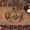 Blessed Doormat - Seasonal Coir Mat - Fall Decor - Autumn - Housewarming Gift - Fall Decor - Porch Decor - Pumpkin Decor