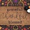 Blessed Doormat - Seasonal Coir Mat - Fall Decor - Autumn - Housewarming Gift - Fall Decor - Porch Decor - Thankful