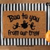 Boo To You Doormat - Halloween Decor - Boo To You From Our Crew - Funny Welcome Mat - Fall Decor - Halloween Porch Decorations - Boo Doormat