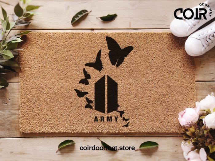 BTS Doormat - BTS Decor - BTS - Suga - Jungkook - J-Hope - V - Jimin - Rm - Jin - Kpop - Bts Logo - Bts Home Decor