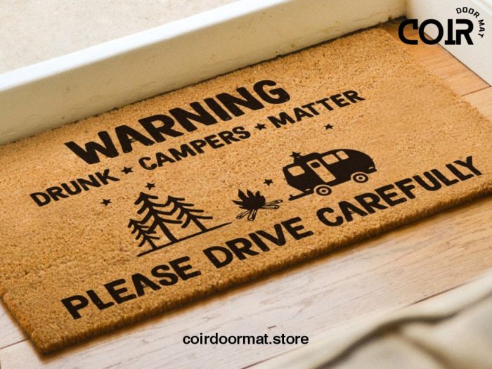 Camping Caravan Door Mat - Campervan Gift - Housewarming Gifts - RV Decor - Camper Mat - Adventure Gift - Custom Family Welcome Doormat