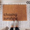 Chasing Sunshine Doormat Coir Doormat Personalized Doormat Welcome Mat Front Door Mat Sunshine Doormat Under 50 Housewarming Beach Decor