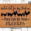 Chicken Doormat, Welcome To Our Coop Doormat, Chicken Decor, Chicken Door Mat, We're All Cluckin Crazy, Funny Doormat, Farm Decor