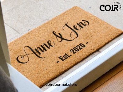 Couples Names with Date Doormat - Personalized Gift - Custom Doormat - Housewarming Gift - Valentines - Gift For Her - Gift For a Couple