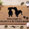 Custom Dachshund Doormat - Wiener Dog Door Mat - Personalized Welcome Mat - Funny Dog Door Mat - Weiner Dog Gifts