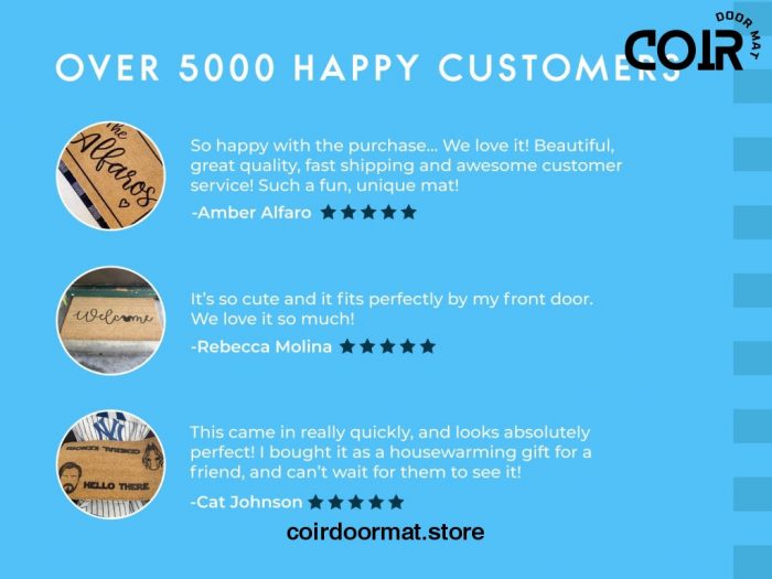 Custom Doormat / Personalized Doormat / Customized Welcome Mat / New Home, Realtor, Housewarming Gift - Bespoke Coir Rug