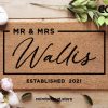 Custom Engagement Doormat - Mr & Mrs Surname Doormat - Personalized Name Mat - Porch Decor - Wedding Gift - Custom Doormat - Engagement Gift