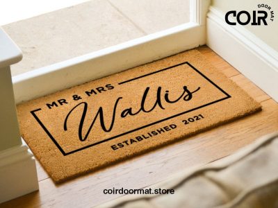 Custom Engagement Doormat - Mr & Mrs Surname Doormat - Personalized Name Mat - Porch Decor - Wedding Gift - Custom Doormat - Engagement Gift