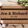 Custom Engagement Doormat - New Couple Doormat - Custom Name Mat - Personalized Porch Decor - Wedding Gift - Newlywed Gift - Engagement Gift