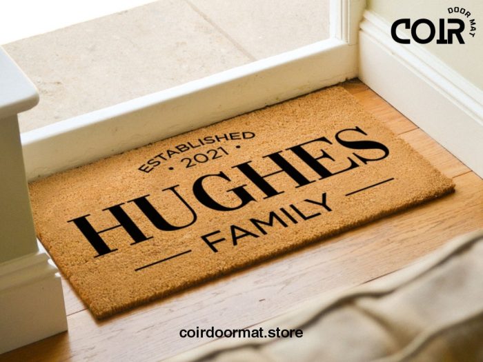 Custom Family Doormat - Personalized Door Mat - Customisable Surname Mat - Establish Date - Realtor Gift - Closing Gift - New Home Decor