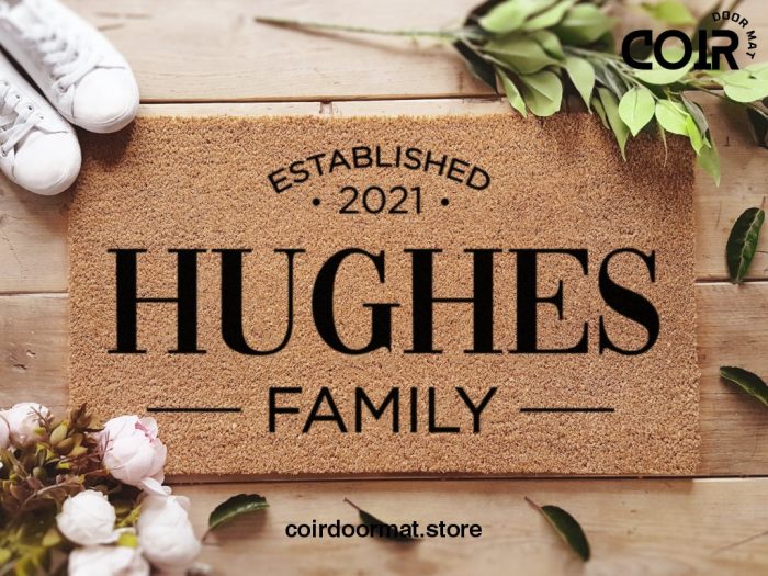 Custom Family Doormat - Personalized Door Mat - Customisable Surname Mat - Establish Date - Realtor Gift - Closing Gift - New Home Decor