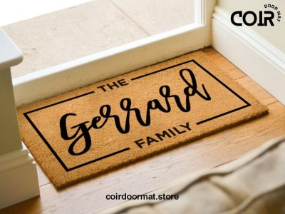 Custom Family Name Welcome Mat - Personalized Doormat - Housewarming Gift - Closing Gift - Custom Rug - Family Gift - Porch Decorations