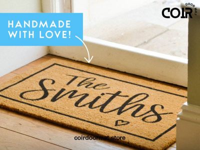 Custom Family Rug - Personalized Doormat - Customized Surname Mat - Personalized Porch Decor - Realtor Gift - Closing Gift - New Home Decor