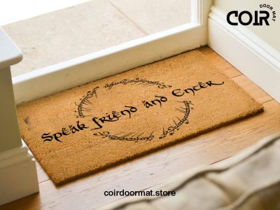 Custom Lord Of The Rings Doormat - Speak Friend And Enter Doormat - LOTR - Custom Elvish Door Mat - Lord Of The Ring Gift - New Home Gift