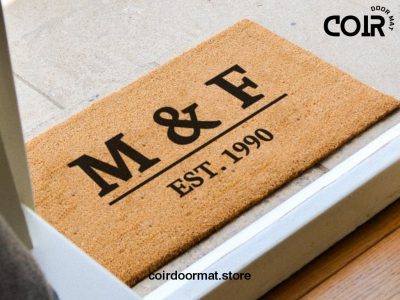 Custom Name Initial Est Doormat - Personalized Welcome Door Mat - Established Date - Home Decor - Wedding Gifts - Custom Doormat