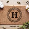 Custom Plait Border Initial Doormat / Custom Coir Door Mat / Wedding Gift / New Home Gift / Housewarming Gift