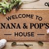 Customized Doormat - Welcome To Nana & Pop's House -  Custom Coir Door Mat - Home Decor - Grandparent Gift - Family Mat - Housewarming Gift