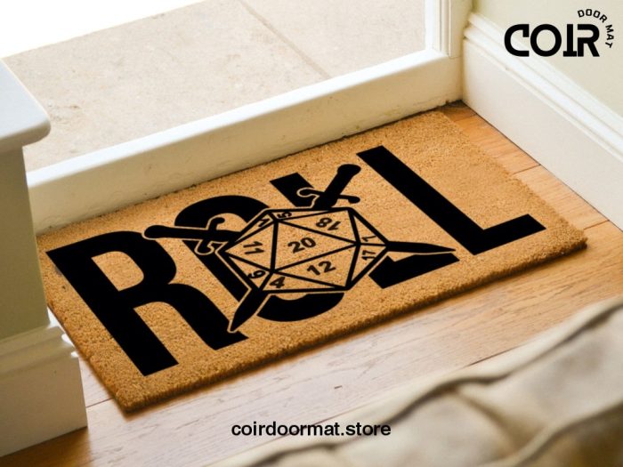 D20 Dice Roll Doormat - Dungeon And Dragons Door Mat - Customised Doormats - Roll For Initiative - Gifts For Him - Gifts For Her - Geek Gift