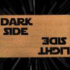 Dark Side Light Side Doormat - Star Wars Door Mat - Coir Mat - Good And Evil - Jedi And Sith - Disney And Star Wars Lovers - Fandom Gifts