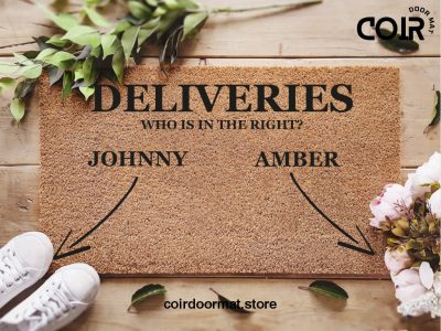 Deliveries Doormat - Who Is In The Right - Funny Doormat - Court Case - Amber Heard Doormat - Johnny Depp - Funny Gift - Welcome Home Rug