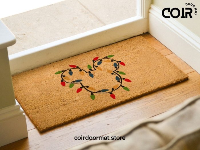 Disney Christmas Doormat - Christmas Disney - Mickey Mouse Rug - Holiday Outdoor Porch Decor - Disney Rug