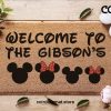 Disney Doormat -  Family Name Doormat - Disney Door Mats -  Disney Housewarming Gift - Disney Home Decor - Welcome Mat - Custom Doormat