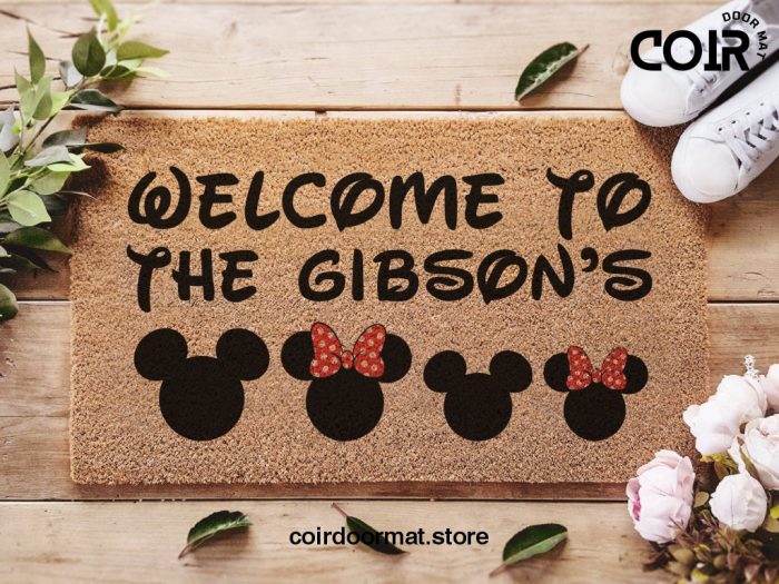 Disney Doormat -  Family Name Doormat - Disney Door Mats -  Disney Housewarming Gift - Disney Home Decor - Welcome Mat - Custom Doormat