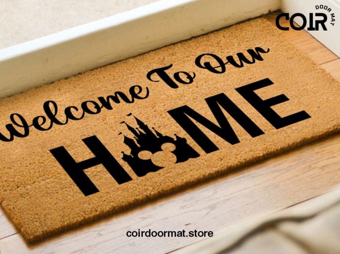 Disney Doormat - Welcome To Our Home - Mickey Welcome Mat - Disney Home Decor - Disney Housewarming Gift - New Home Decor