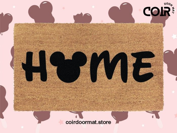 Disney Home Doormat - Disney Inspired Font - Mickey Head - Welcome Door Mat - Disney Lovers - Couple Gifts