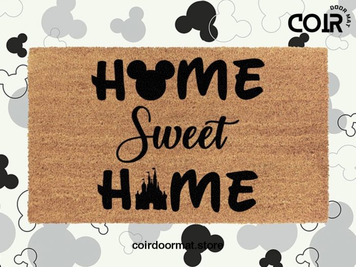 Disney Home Sweet Home Doormat - Welcome Mat - Disney Lovers - Housewarming Gifts - Disney Home Decorations - Disney Doormat