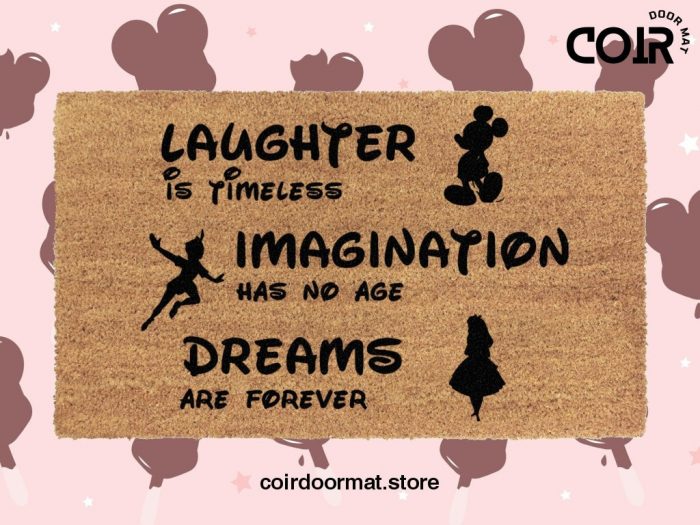 Disney Laughter Imagination Dreams Doormat - Welcome Mat - Disney Lovers - Housewarming Gifts - Home Decor