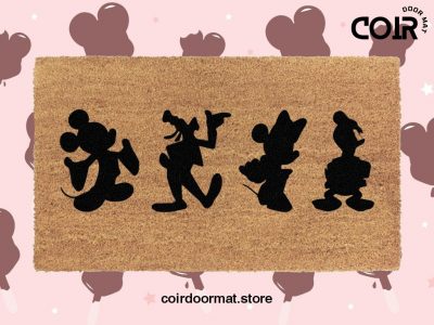 Disney Mickey And Friends Icon Doormat - Coir Welcome Mat - Cute Disney Lover Gifts - Housewarming Present