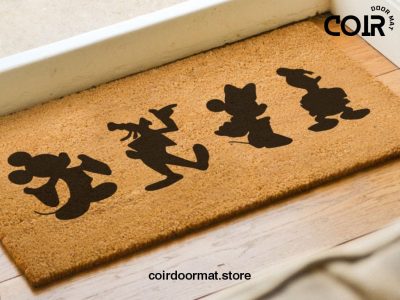 Disney Mickey And Friends Icon Doormat - Coir Welcome Mat - Cute Disney Lover Gifts - Housewarming Present