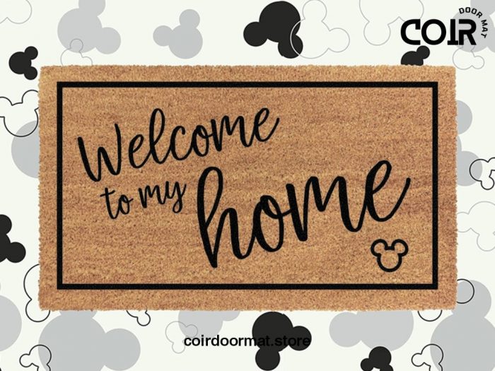 Disney Welcome Doormat - Disney Door Mat - Mickey Outdoor Rug - Disney Home Decor - Disney Housewarming Gift