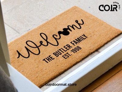 Disney Welcome Doormat - Family Name Doormat - Personalized Doormat - Custom Doormat - Wedding Gift - Personalized Gift - Disney