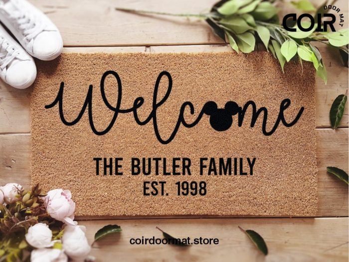 Disney Welcome Doormat - Family Name Doormat - Personalized Doormat - Custom Doormat - Wedding Gift - Personalized Gift - Disney