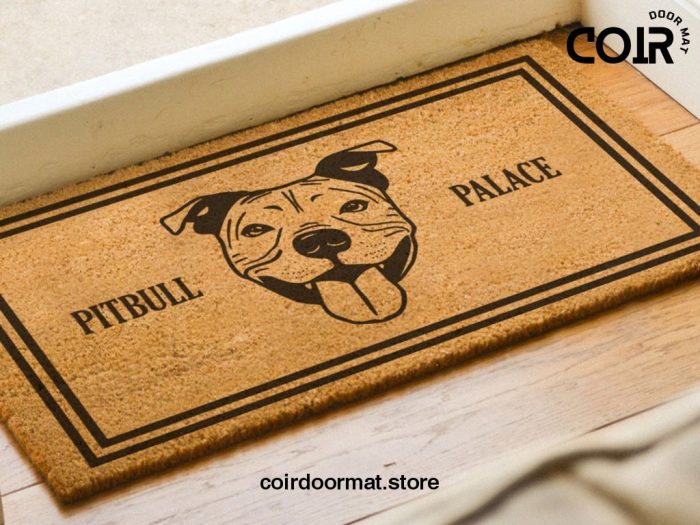 Dog Doormat - Pitbull Palace - Dog Door Mat - Custom Dog Welcome Doormat - Dog Lover Gift - Dog Mom - Dog Home Decor - Pitbull Mom