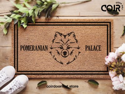 Dog Doormat - Pomeranian Palace - Dog Home Decor - Dog Welcome Doormat - Dog Lover Gift - Housewarming Gift - Dog Door Mat -