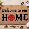 Dungeon Dragons Door Mat - Welcome To Our Home - D20 - DnD - Initiative Doormat - Custom Mats - Fandom Gifts - Gifts For Him - Gifts For Her