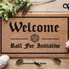 Dungeons And Dragons Doormat - Roll For Initiative - D20 Dice - Dungeons Dragons - Initiative Door Mat - Custom Doormats - Geek Gift