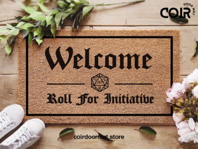 Dungeons And Dragons Doormat - Roll For Initiative - D20 Dice - Dungeons Dragons - Initiative Door Mat - Custom Doormats - Geek Gift