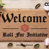 Dungeons Dragons Door Mat - Roll For Initiative Doormat - D20 Dice - Initiative Door Mat - Custom Doormats - Dungeon Master - Geek Gift