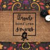 Fall Doormat - Flannels Bonfires Smores - Fall Decor - Autumn - Housewarming Gift - Fall Decor - Porch Decor