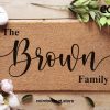 Family Surname Rug - Custom Doormat - Housewarming Welcome Mat - Doormat Personalized - New Home Gift - Closing Gift - Porch Decor