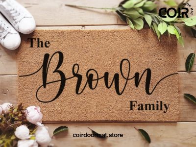 Family Surname Rug - Custom Doormat - Housewarming Welcome Mat - Doormat Personalized - New Home Gift - Closing Gift - Porch Decor